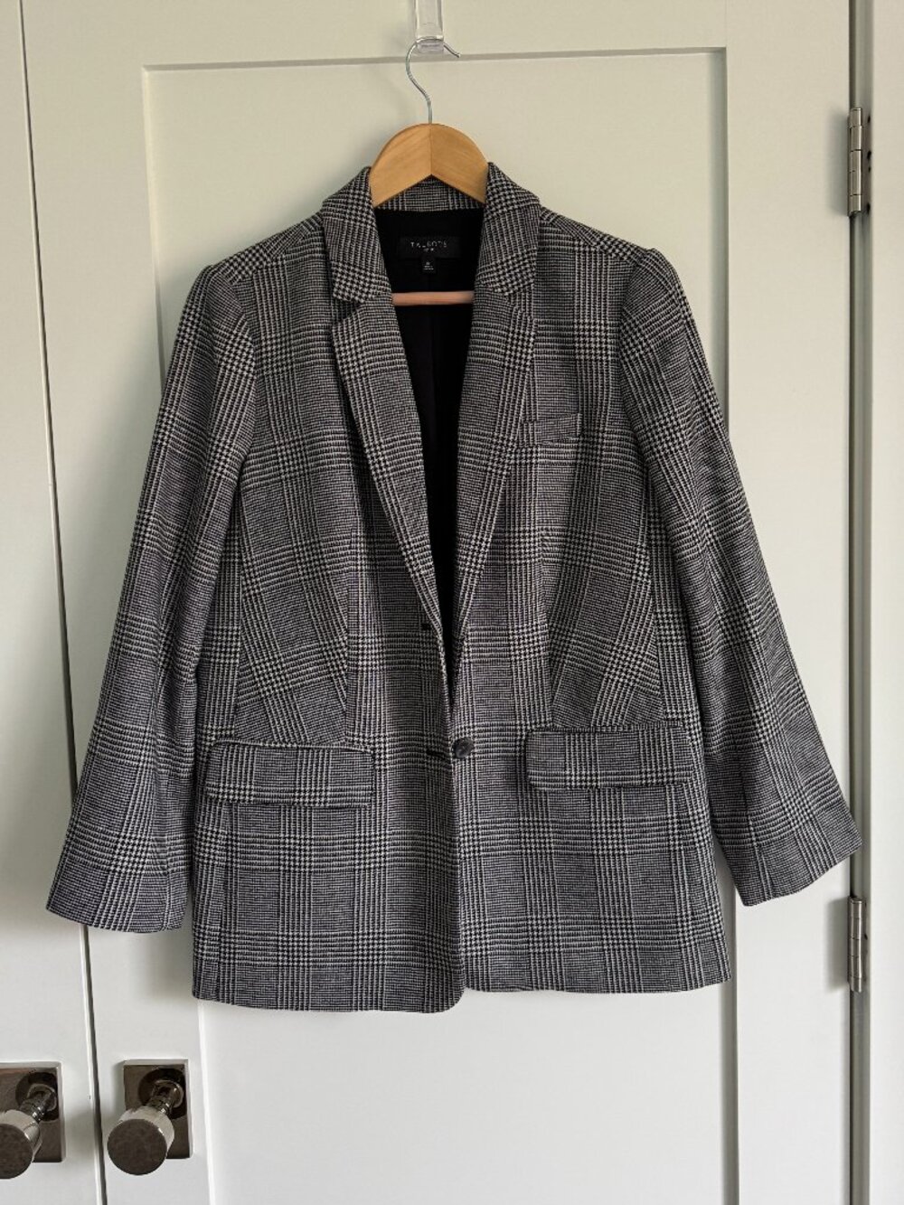 Talbots Glen Plaid Wool blend blazer Size 8P